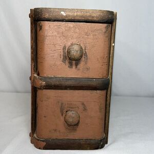Vintage Sewing Machine Wood Drawer stack 15" x 5.5” X 9.5” Need Refinishing